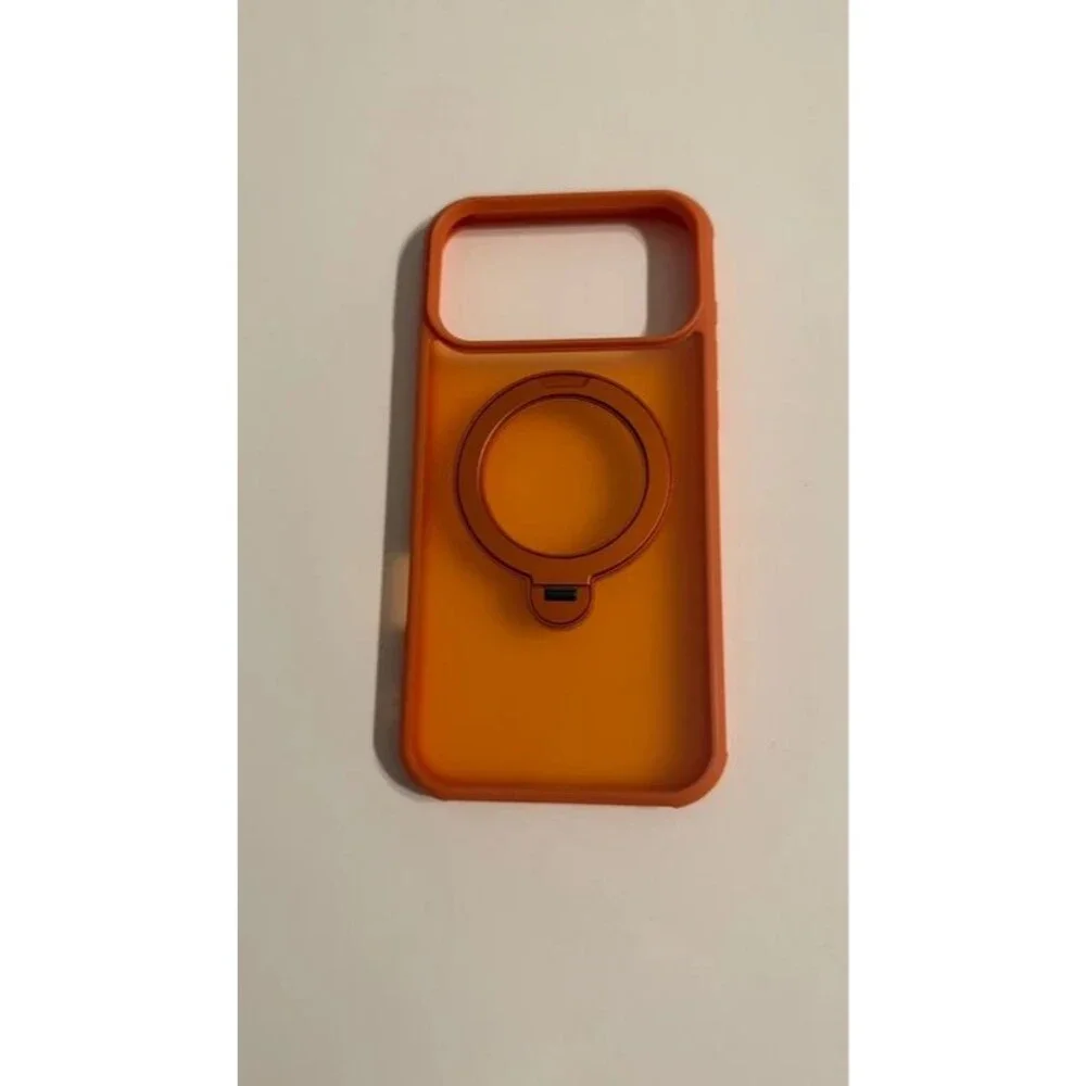 iPhone 17 Pro Max Orange MagSafe Case Magnetic Ring Stand Grip Kickstand
